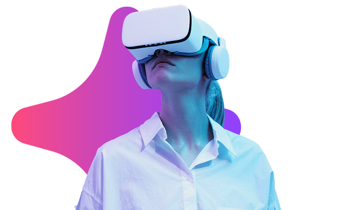 VR headset user